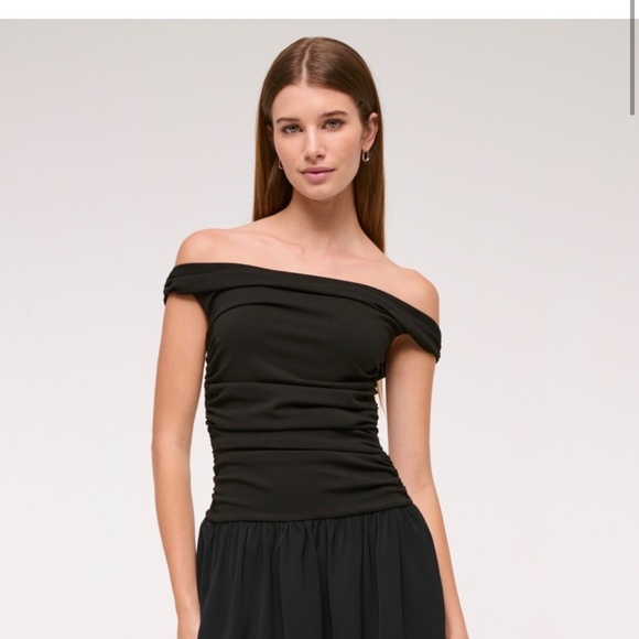 Off-The-Shoulder Ruched Mini Dress - Picture 6 of 10